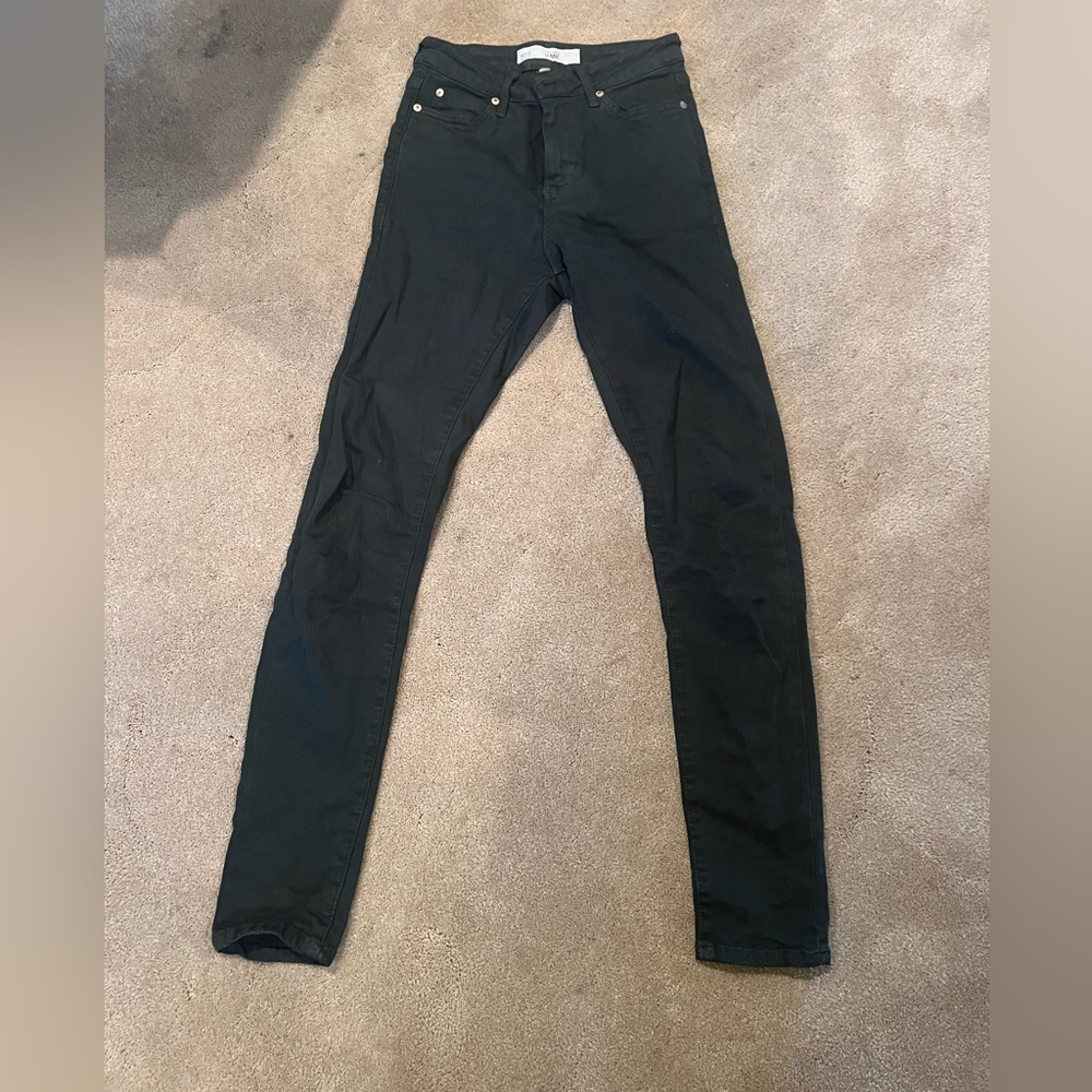 Skinny dark green pants top shop size 25 W length 32